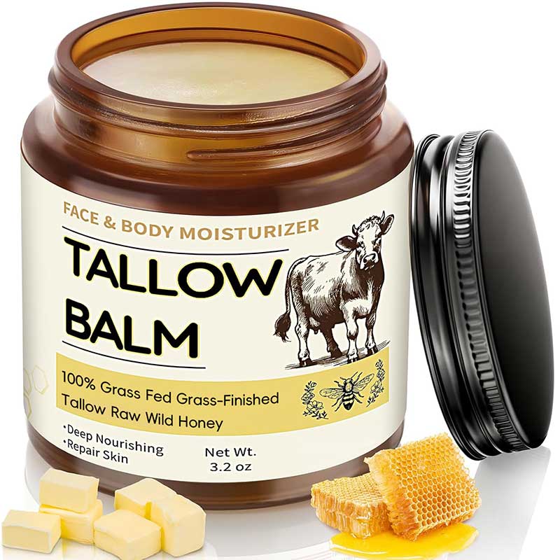 private label tallow beef & honey face cream